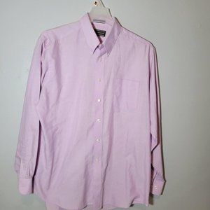 David Taylor Dress Shirt  Mens  Size 17 34/35  Purple  Long Sleeve  Button Down